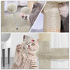 Arbre à Chat 115cm avec Griffoir Plateforme Niche L Beige - VOUNOT