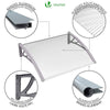 Auvent de porte marquise 100x80 cm transparent en Polycarbonate anti UV - VOUNOT