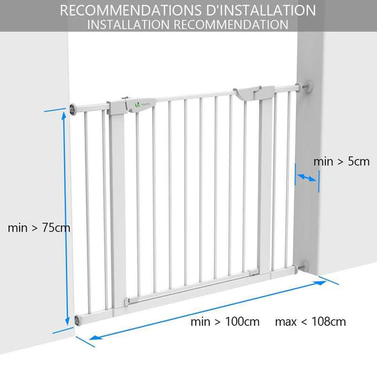 Barrière de porte / escalier en bois - Hauteur 50 cm. Trappe, chatière et  barrière de porte