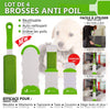 Brosse anti poil chien et animaux - VOUNOT