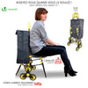 Chariot de courses pliable avec siege Jaune - VOUNOT