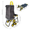 Chariot de courses pliable avec siege Jaune - VOUNOT