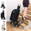 Chariot de courses pliable monte escalier style oxford noir - VOUNOT