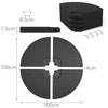 Dalle de lestage pour parasol remplissage 52L 4 pcs Noires - VOUNOT
