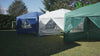 Tonnelle de Jardin 3x3m Pliable avec portes et fenêtres Bleu
