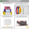Sac de rangement sous vide aspirateur Lot de 22 pcs - VOUNOT